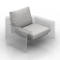 قاب شفاف صندلی راحتی مدل سه بعدی