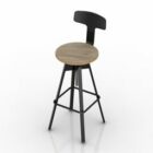 Stylized Bar Chair With Back