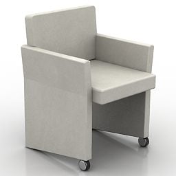 现代高脚扶手椅3d模型