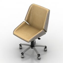 Wheels Armchair Office Modern Design 3d model