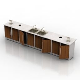 3д модель стола медицинского с раковиной