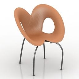 皮革扶手椅波纹3d模型