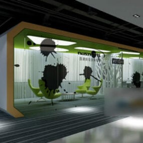 Green Design Company Space Interiør Scene 3d-modell