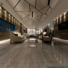 Luxury Hotel Hall Interior Scene