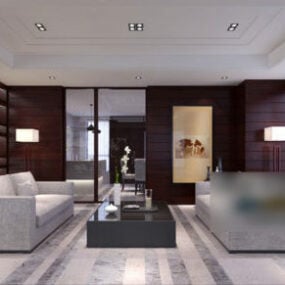 现代公寓客厅3d模型