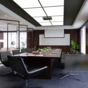 会议室现代风格室内3d模型