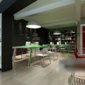 Industrial Style Office Interior Space 3d model