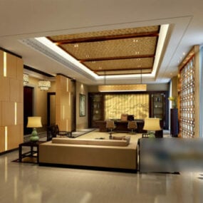 Interior Manager Room Warm Style Interior 3d model