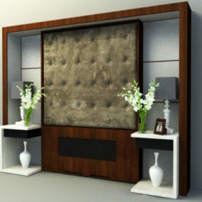 Wall Panel With Console Table 3d model