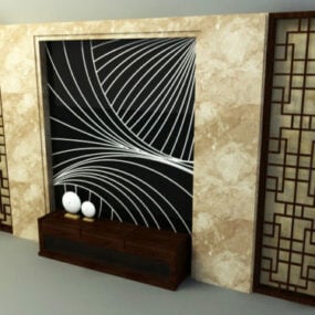 3D model mramorového nástěnného panelu