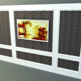 Pannello a parete con cornice in carta modello 3d