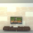 Tv Stand With Marble Wall Panel