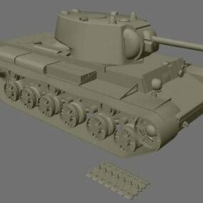 الدبابة السوفيتية Kv 1 Ww2 نموذج ثلاثي الأبعاد