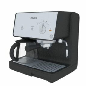 מכונת קפה שחורה דגם תלת מימד