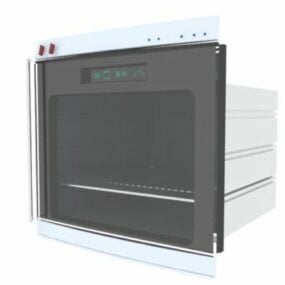 Modelo 3d de cozinha moderna com forno