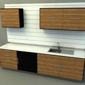 Jednoduchý kuchyňský design V1 3D model