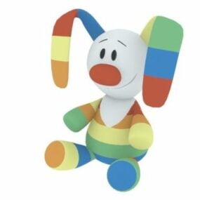 Rabbit Kid Stuffed Toy 3d-modell