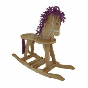 3D-Modell eines hölzernen Pferdespielzeugs