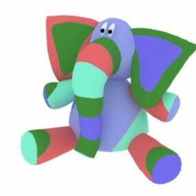 Elephant Kid Stuffed Toy 3d-modell