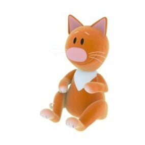 Model 3d Mainan Boneka Kucing