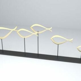 Décoration artistique en forme de poisson modèle 3D