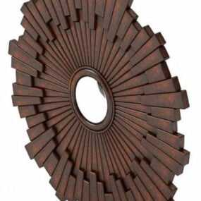 پایه دیواری منبت کاری چوبی مدل سه بعدی