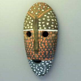 African Mask Decoration 3d model