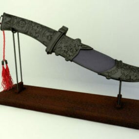 Modello 3d dell'antica arma da pugnale