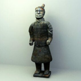Kiinalainen patsaskoristelu 3d-malli