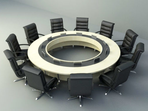 Mobiliario de mesa de reunión redonda