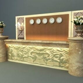 Elegant Antique Carving Reception 3d model