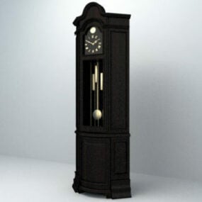 3D model evropské skříňky s hodinovou věží