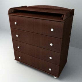Mdf Low Cabinet 3d modell