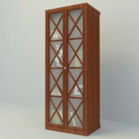 Bookcase Wood Material 3d model