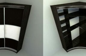 家具衣柜黑色3d模型