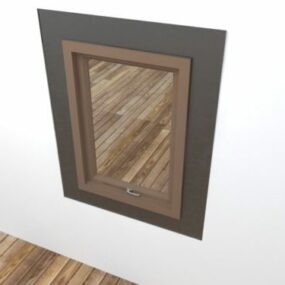 Black Frame Window 3d model