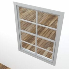 8 Panel Penceresi 3d modeli