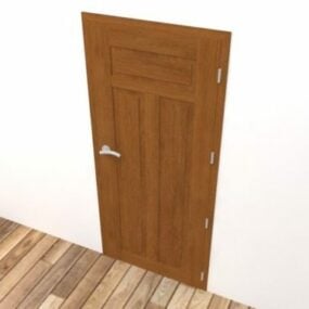 Puerta de madera Panel macizo modelo 3d