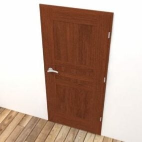 Tür aus Massivholz 3D-Modell