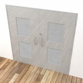 Graue Tür 3D-Modell