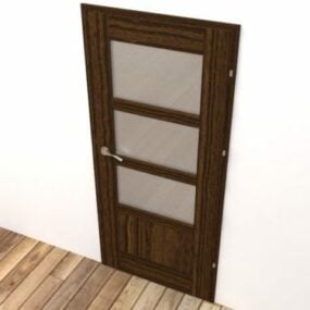 דגם 3D מסגרת עץ לדלת וינטג'
