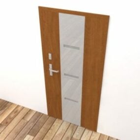 3д модель офисного помещения с деревянной дверью