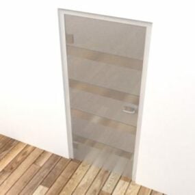 Model 3D szklanych drzwi do pokoju biurowego