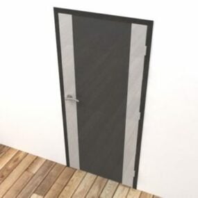 Puerta de la habitación modelo 3d pintada de gris