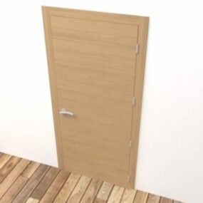 דלת עץ מלא V1 דגם תלת מימד