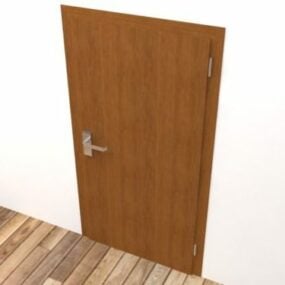 3d модель вхідних дерев'яних дверей