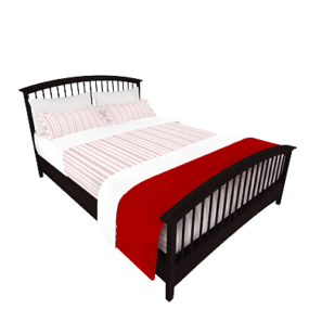 Wooden Bed V1 3d model