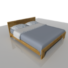 Eenvoudig minimalistisch bed