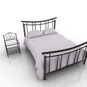 침대 철 프레임 3d 모델