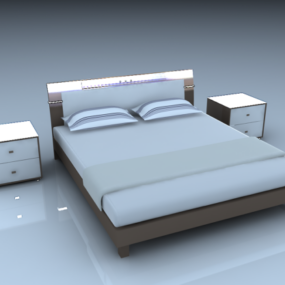 Double Bed V10 3d model
